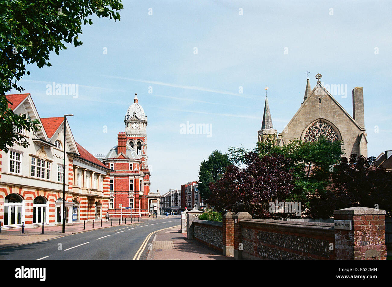 Eastbourne Town Hall from Meads Road, Eastbourne, East Sussex UK Stock