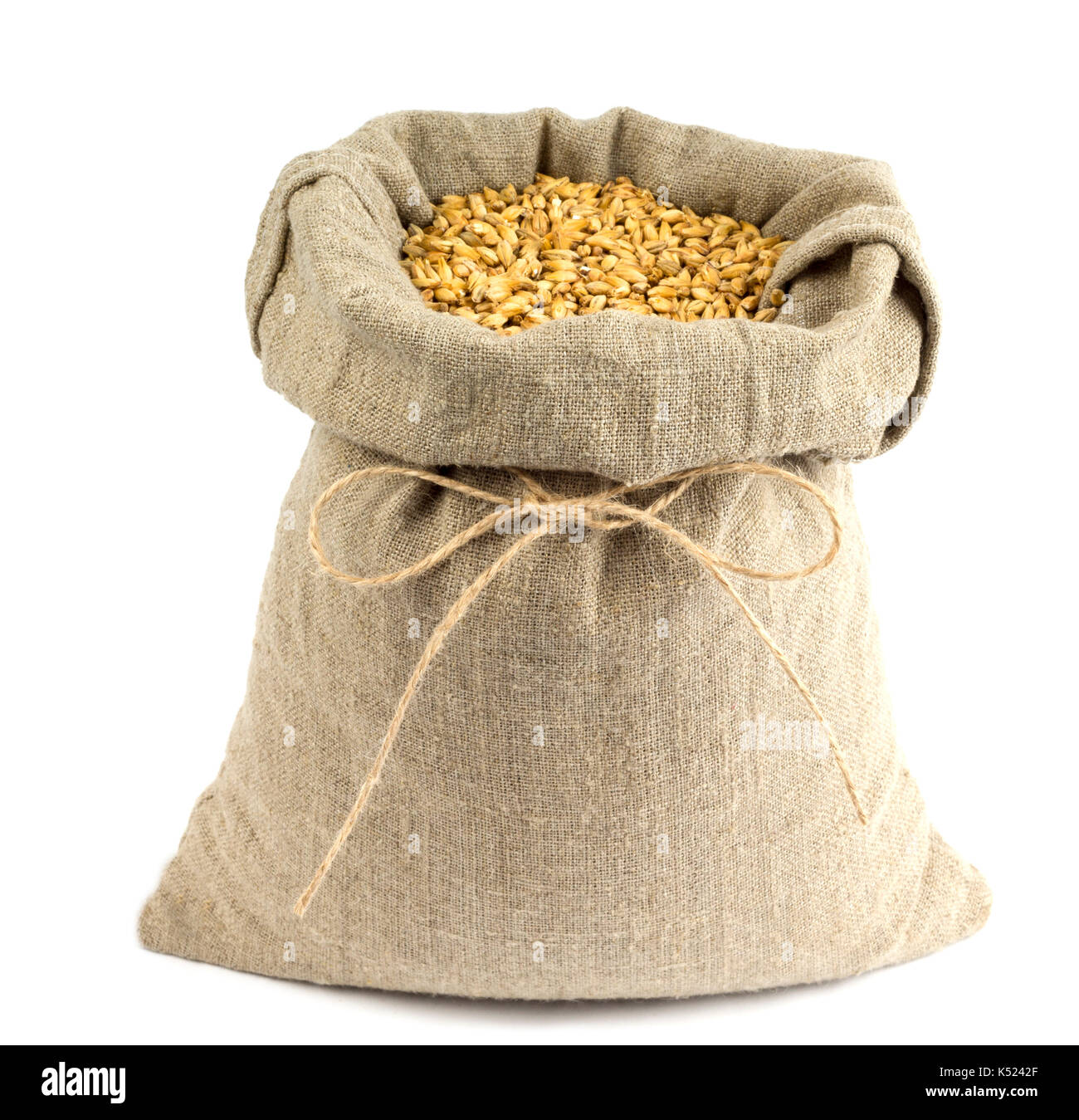 The sack of malt knotted rope Stock Photo