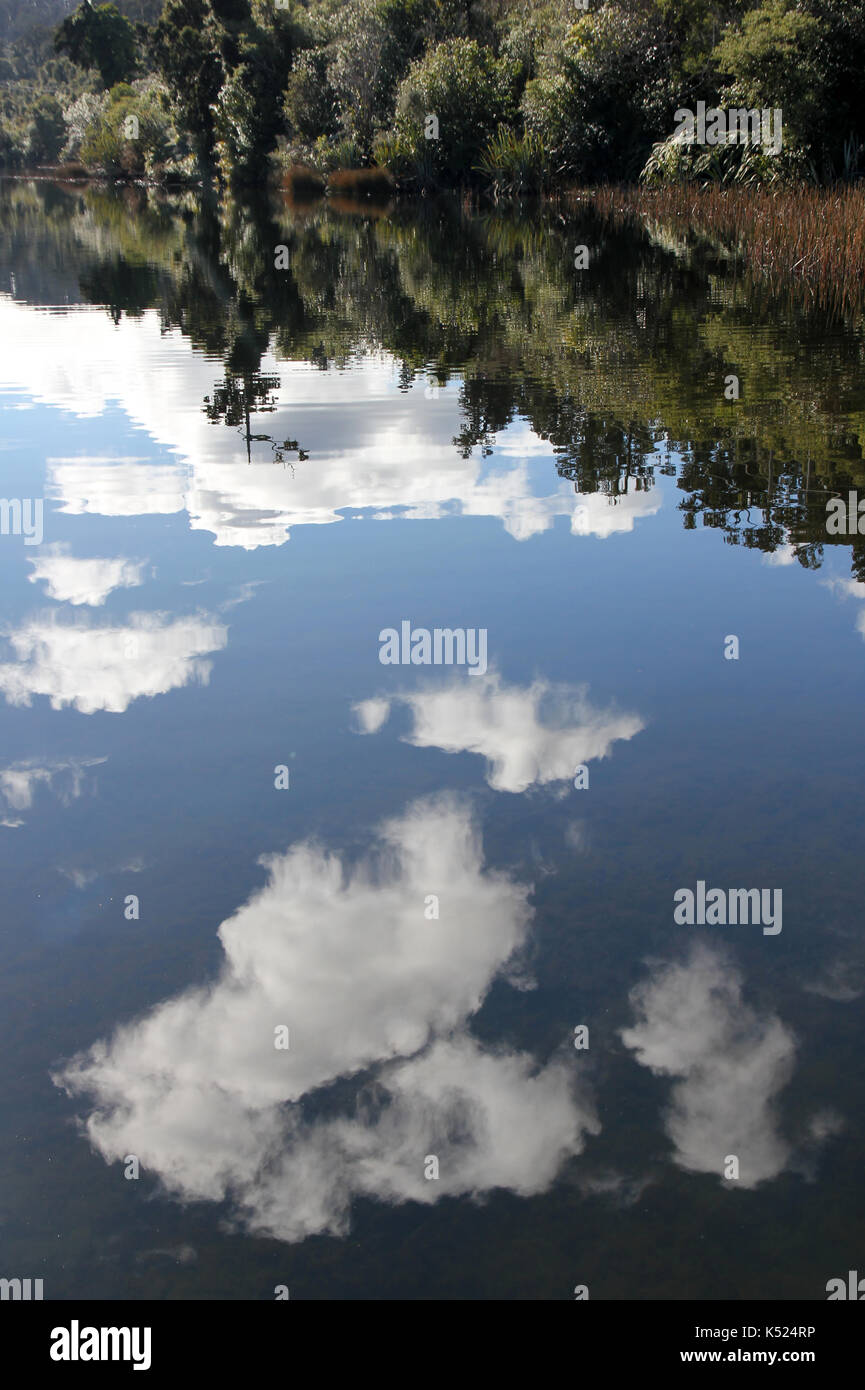 reflection New Zealand lake Stock Photo