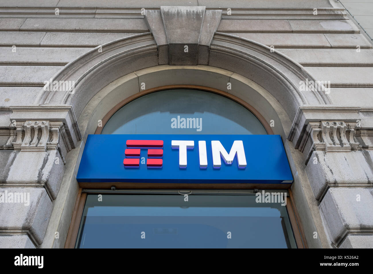 TIM (Telecom Italia Mobile) logo, Italian mobile phone network brand Stock  Photo - Alamy