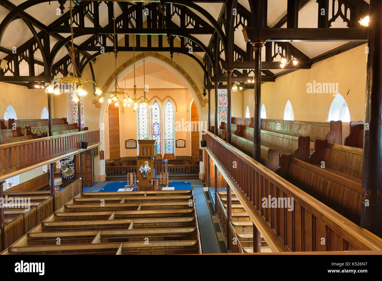 St Clement's Church, Toxteth, Liverpool, Grade II Listed Anglican church dating from 1840. Rare survivor of a pre-Ecclesiological Victorian church. Stock Photo