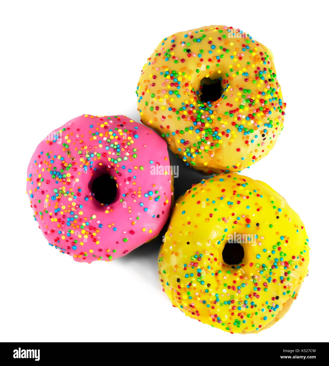 Donut with colorful sprinkles isolated on white background Stock Photo ...
