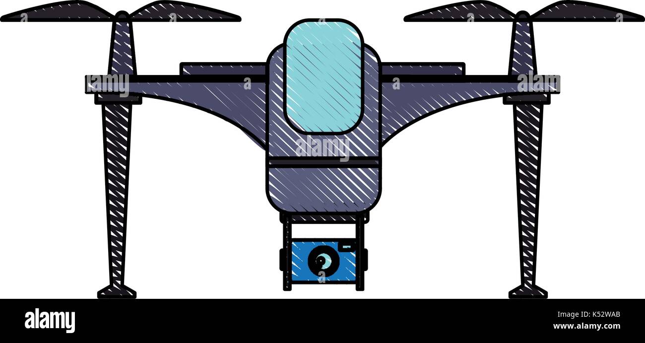 drone with action camera front view Stock Vector Image & Art - Alamy