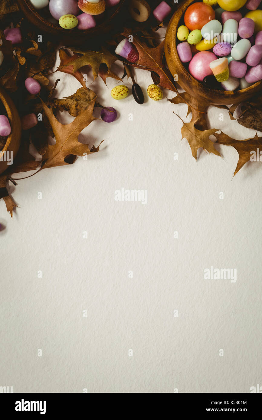 Overhead view candies autumn hi-res stock photography and images - Alamy