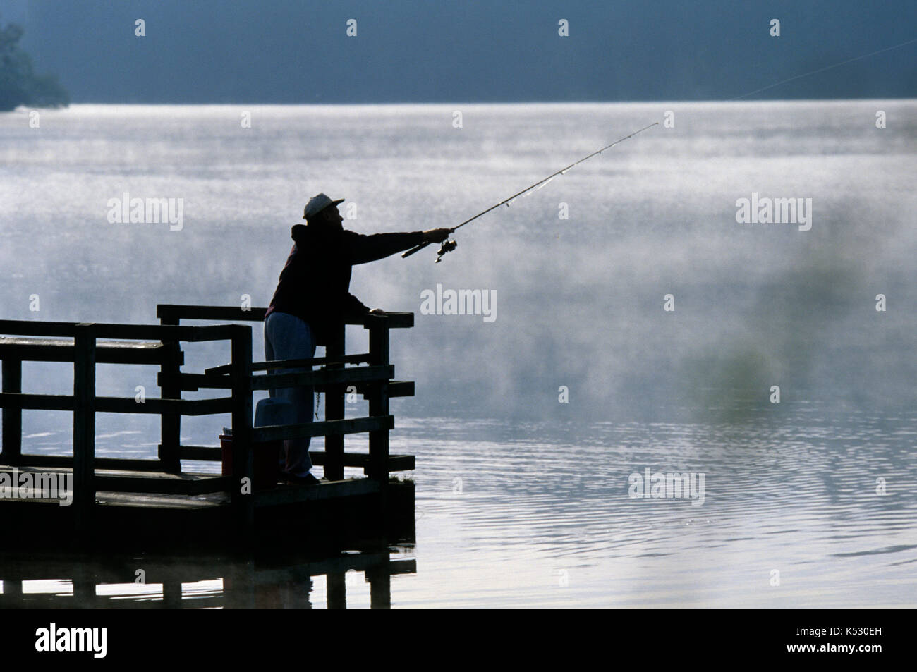 Fishing on Eel Lake, William M. Tugman State Park, Oregon Stock Photo Alamy
