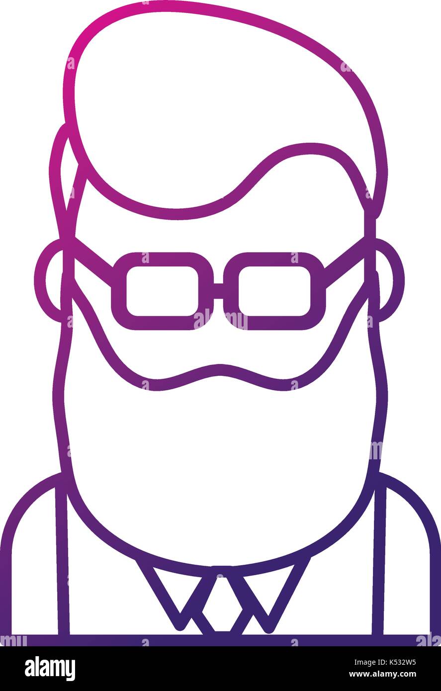 line cute man with hairstyle design and shirt Stock Vector Image & Art ...
