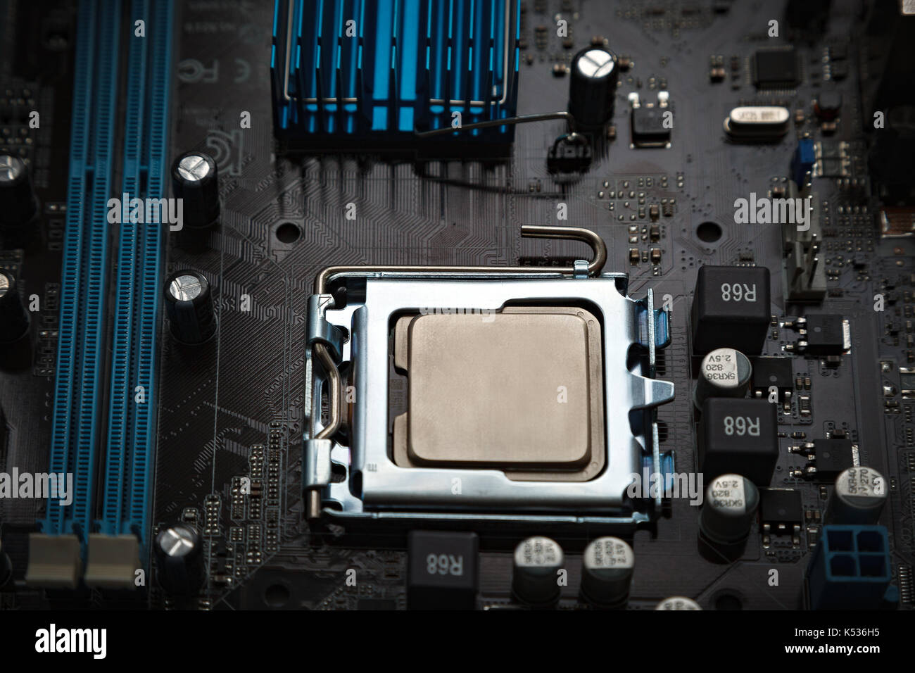 Integrated microprocessor and sockets on circuit of computer