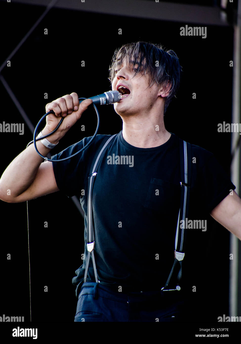 Pete Doherty plays the Common stage at the Victorious Festival in Portsmouth, England Stock Photo