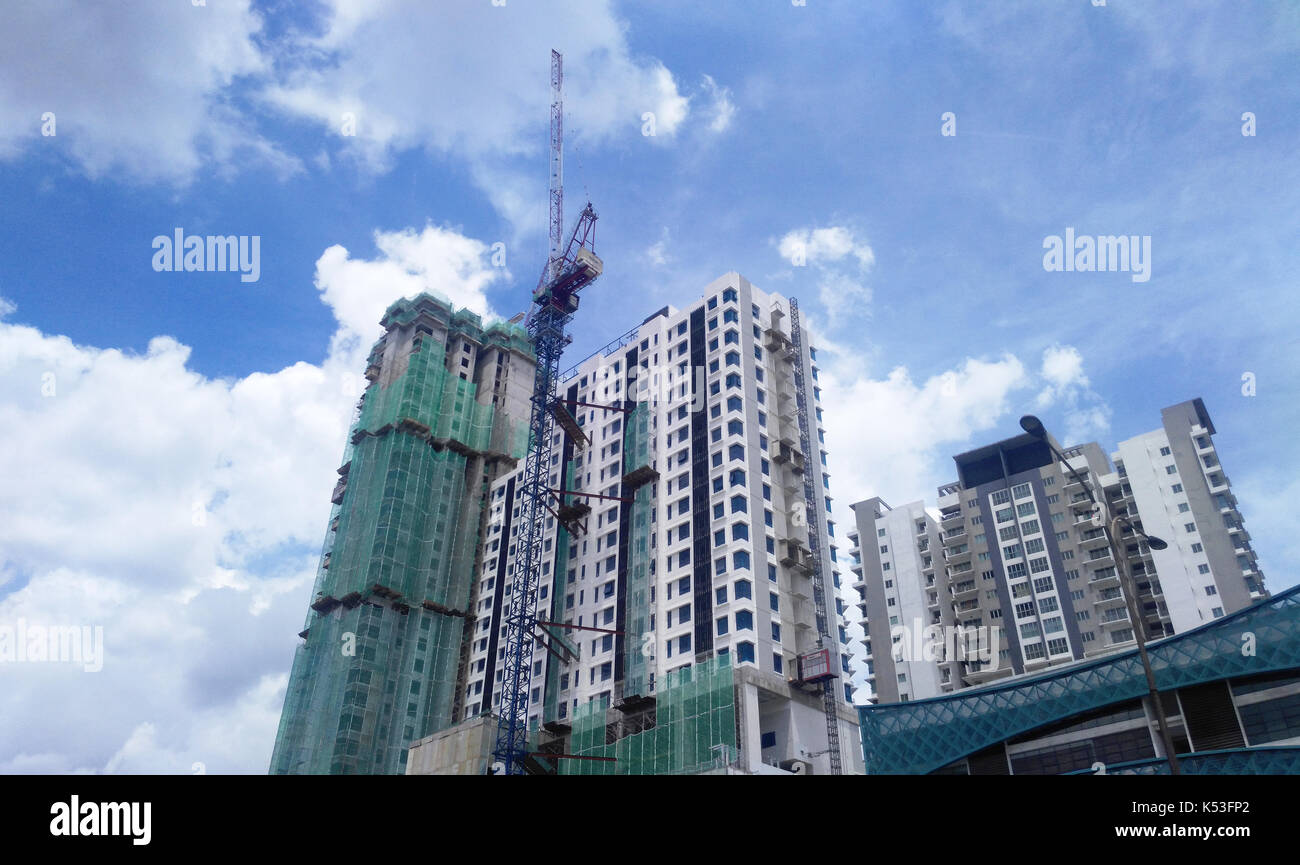 High Rise Building Under Construction In Malaysia Stock Photo Alamy