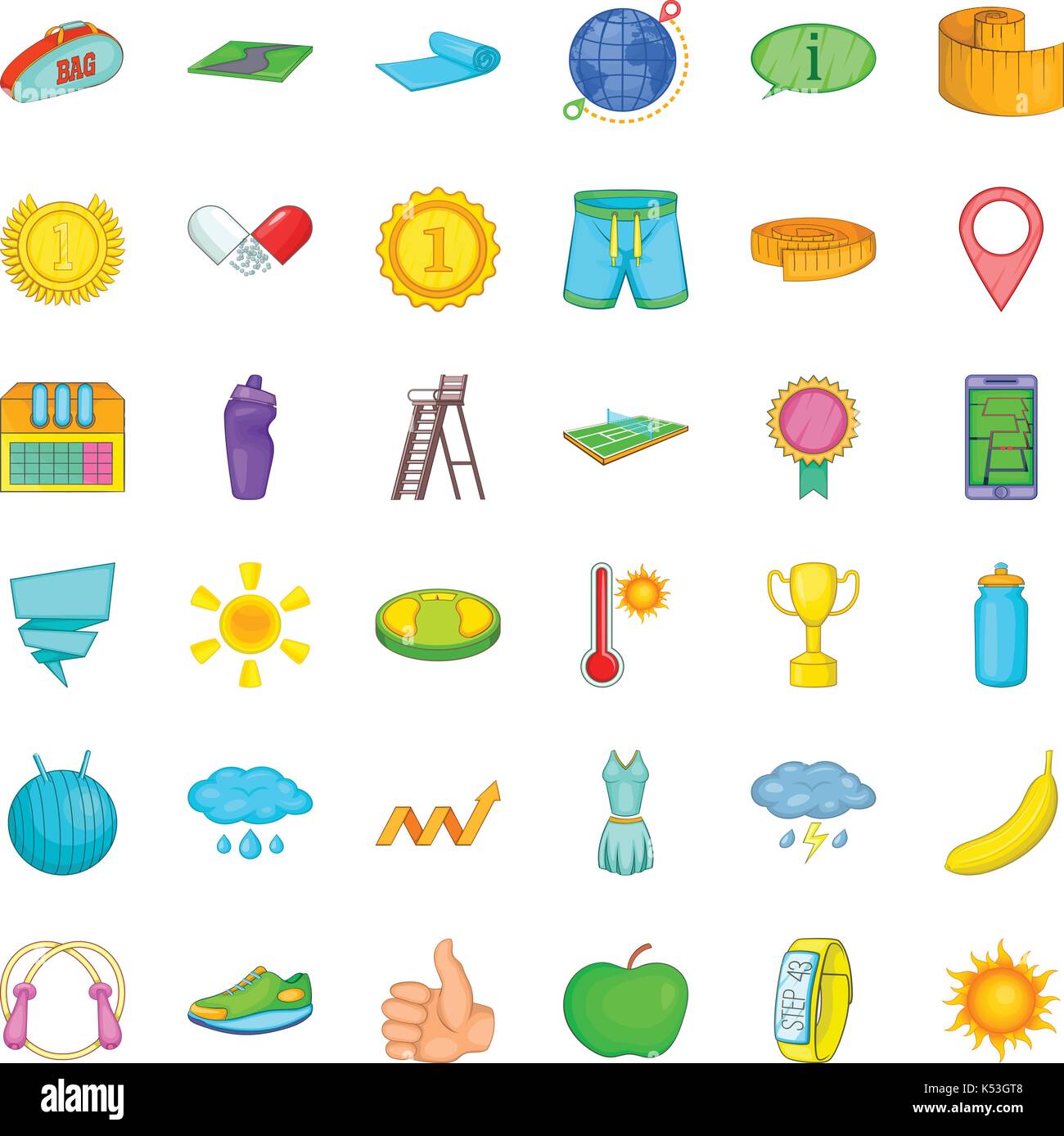 Trophy icons set, cartoon style Stock Vector Image & Art - Alamy