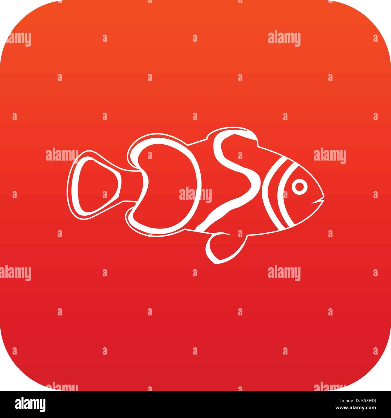 Fish icon digital red Stock Vector Image & Art - Alamy