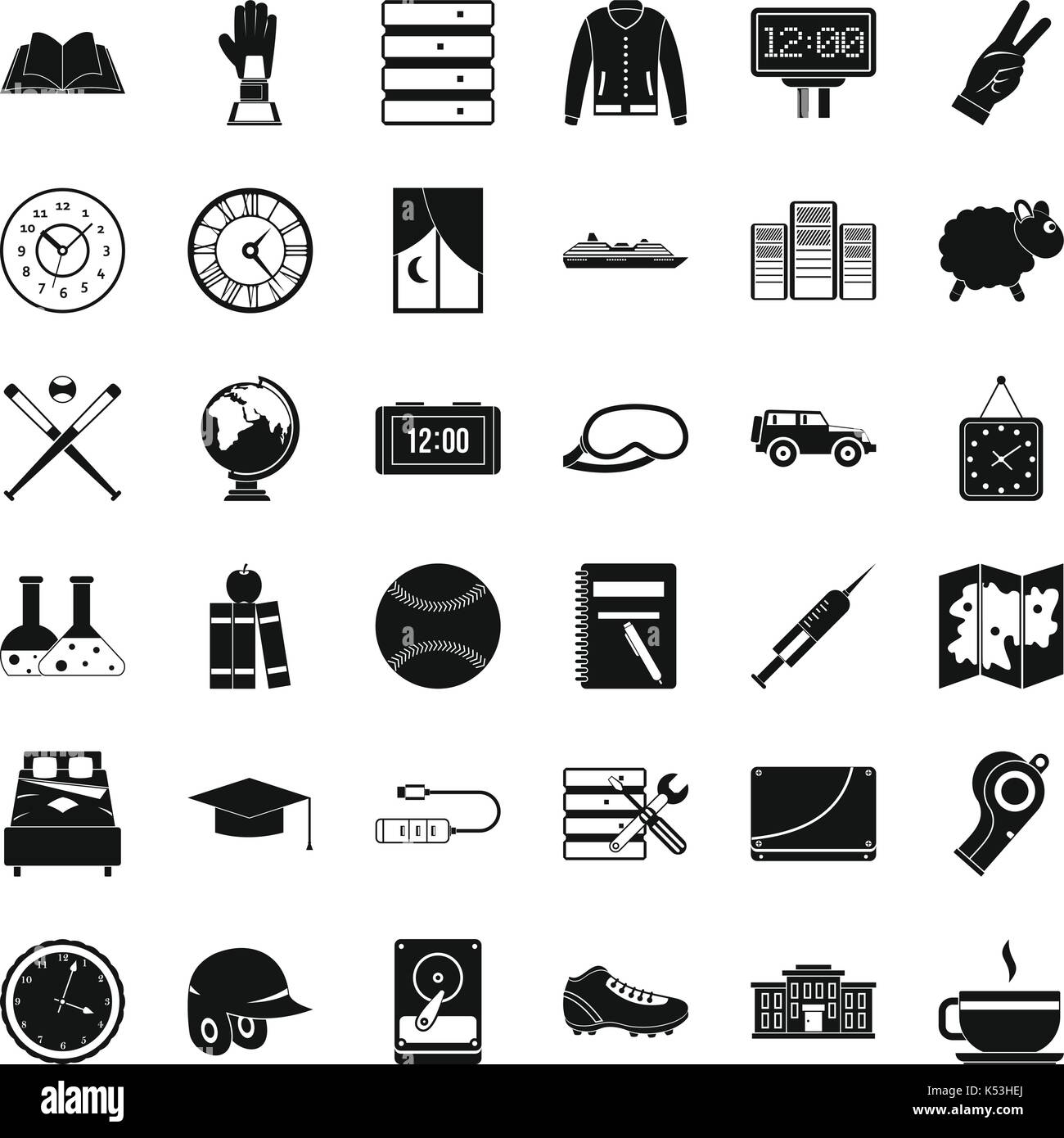 Hourglass icons set, simple style Stock Vector Image & Art - Alamy
