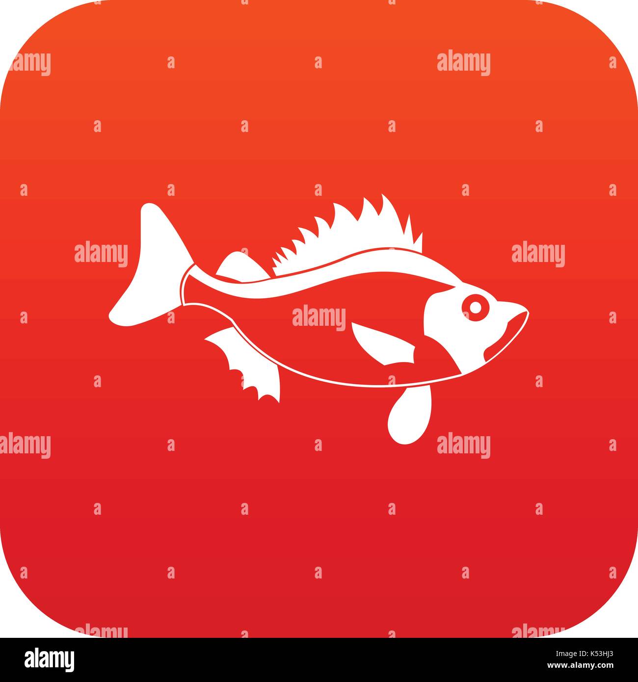 Fish icon digital red Stock Vector Image & Art - Alamy