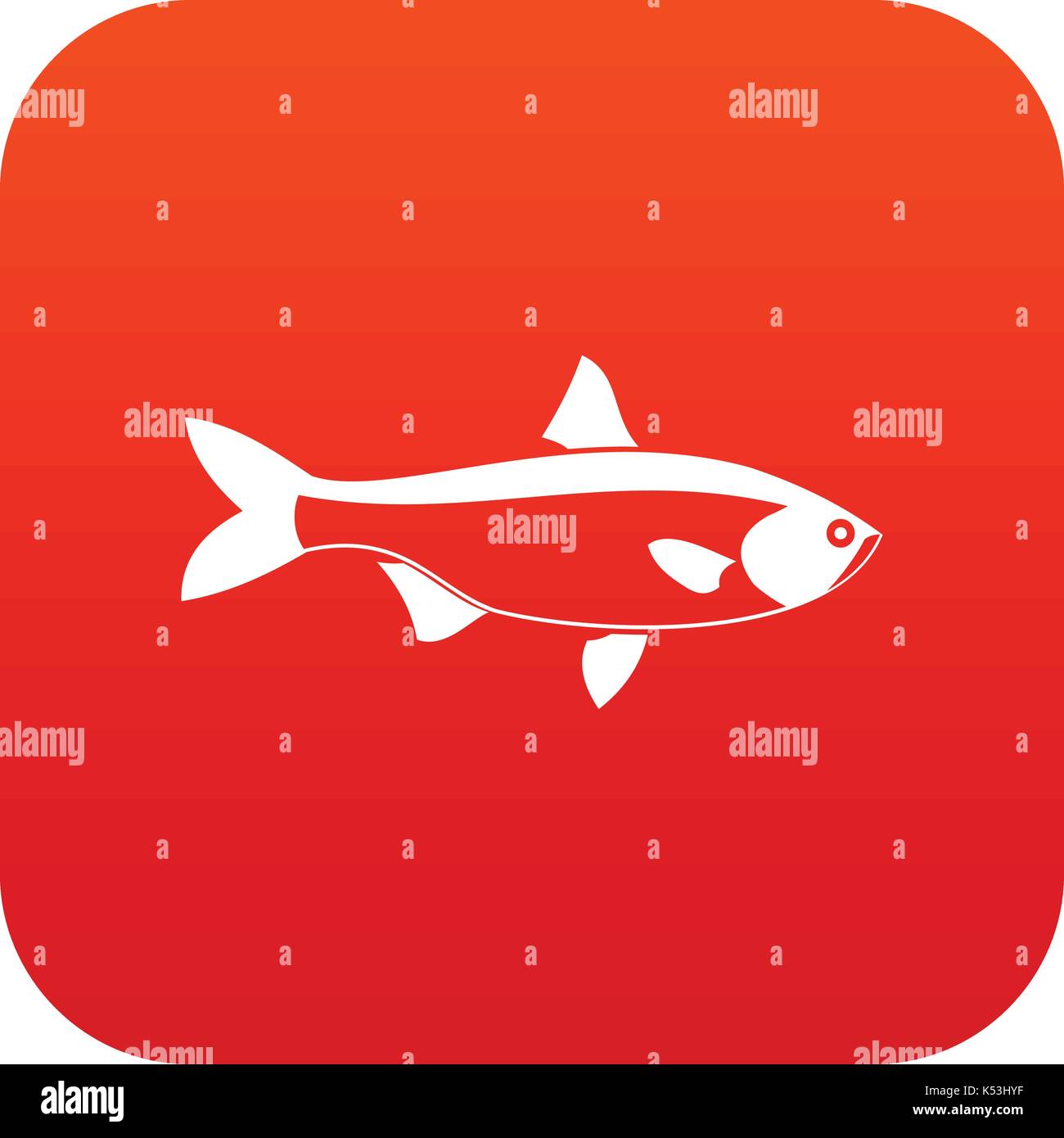 Fish icon digital red Stock Vector Image & Art - Alamy
