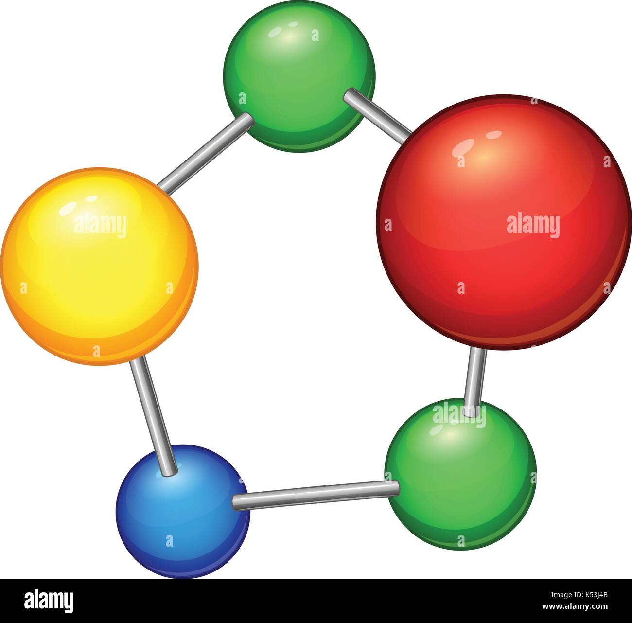 Colored molecule icon, cartoon style Stock Vector Image & Art - Alamy
