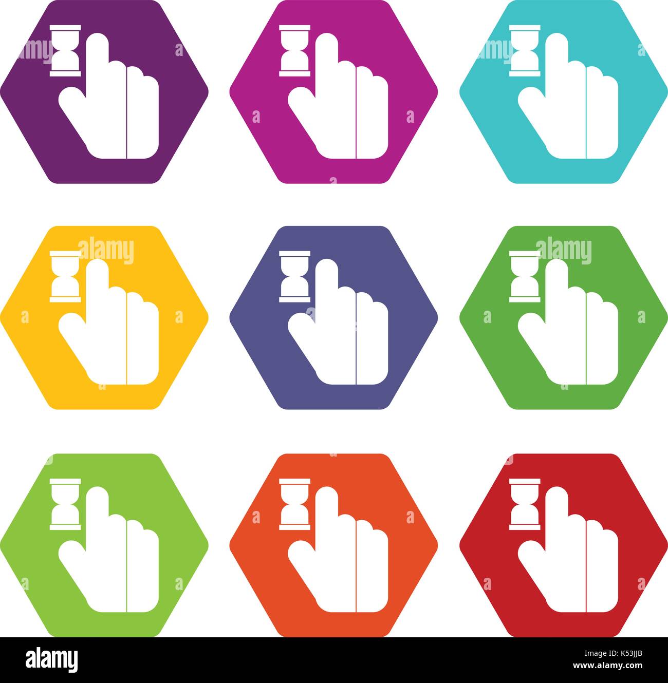 Click icon set color hexahedron Stock Vector Image & Art - Alamy