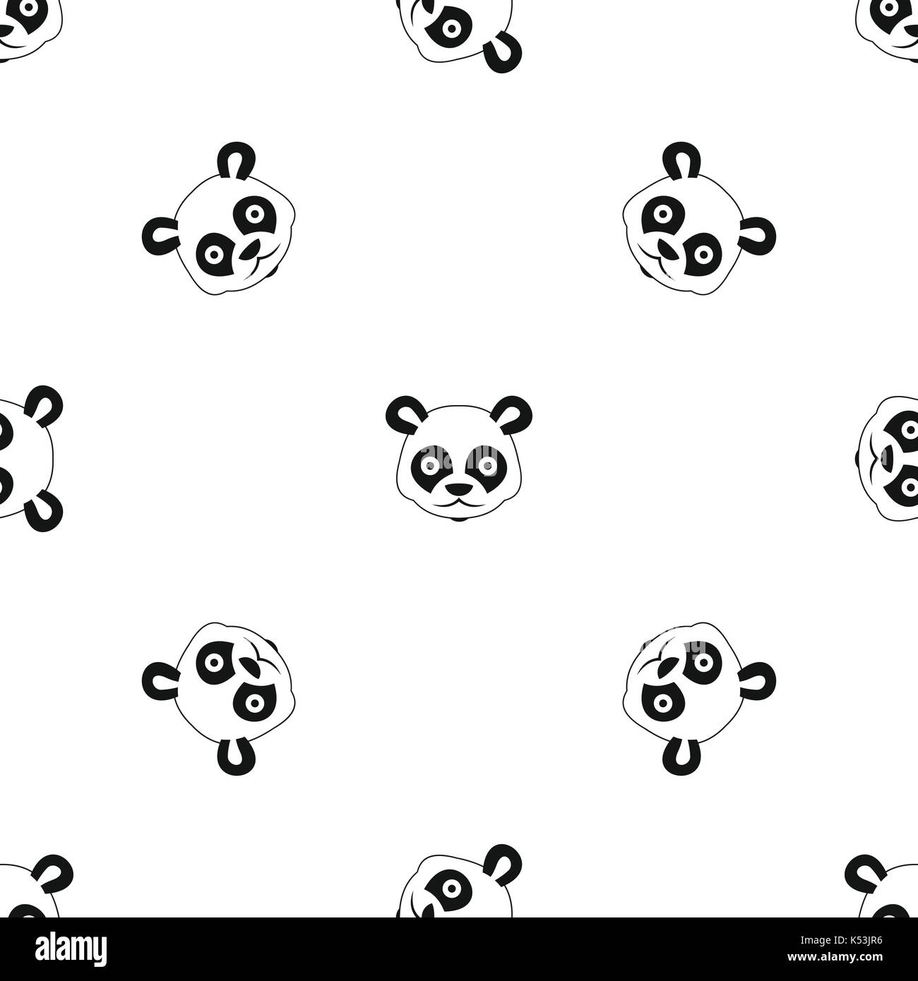 Head of panda pattern seamless black Stock Vector Image & Art - Alamy
