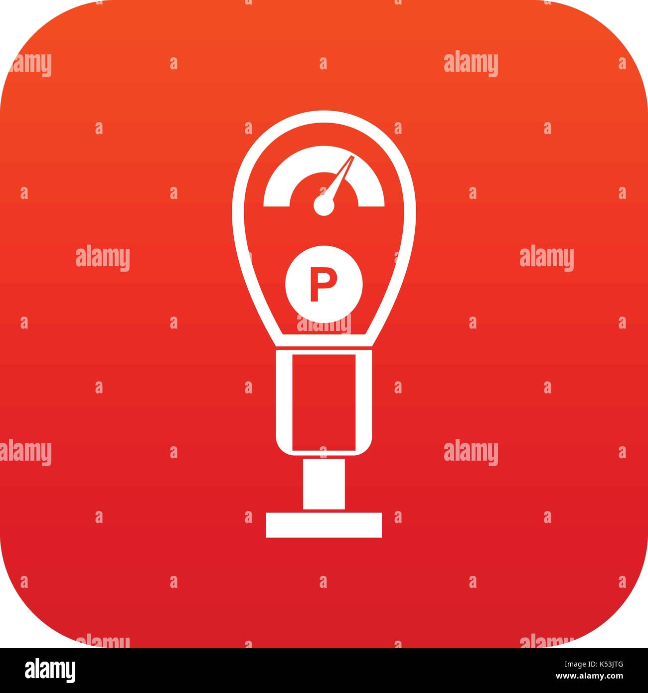 Parking meters icon digital red Stock Vector