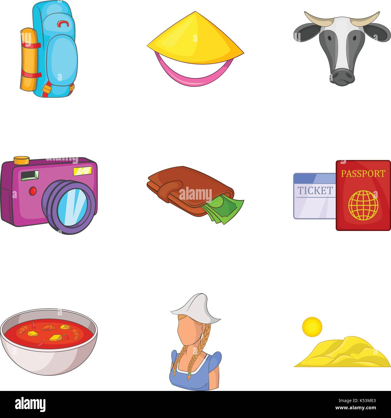 New World icons set, cartoon style Stock Vector Image & Art - Alamy