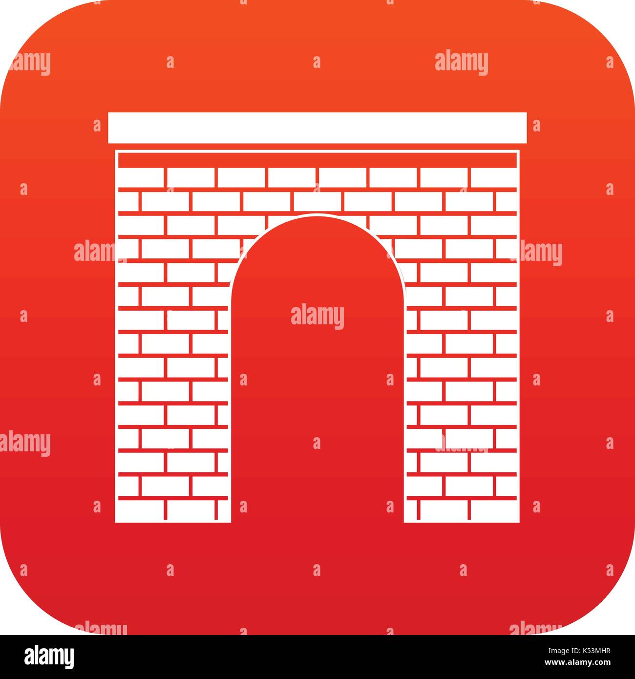 Arch icon digital red Stock Vector Image & Art - Alamy