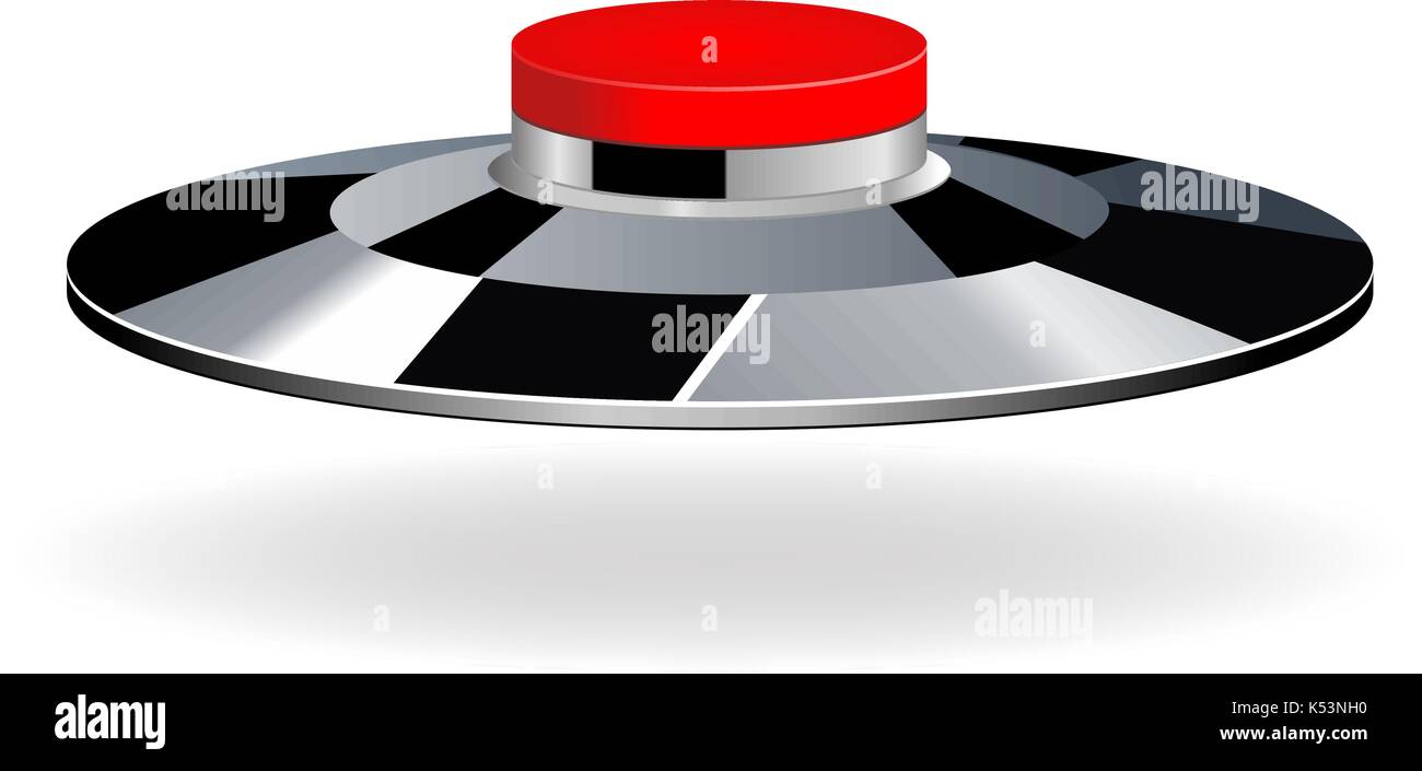 Red round button with metallic border Stock Vector Image & Art - Alamy