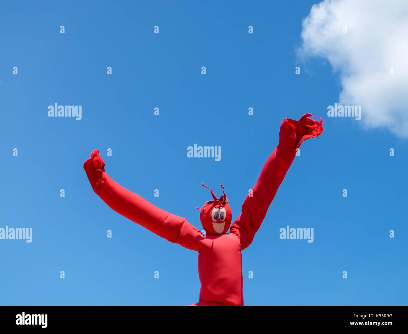 ST.PAUL, MN, USA - AUGUST, 2017: Inflatable Wacky Waving Dancing Tube Man at Minnesota State Fair - the largest state fair in the United States. Stock Photo