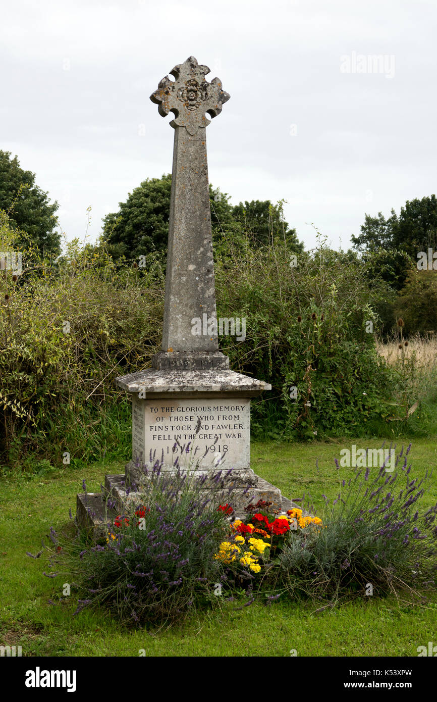 The war memorial, Finstock, Oxfordshire, England, UK Stock Photo Alamy