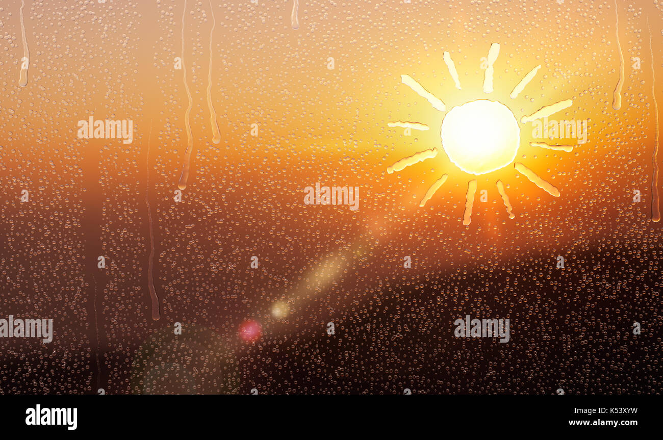 Water drop forming a sun Stock Photo - Alamy