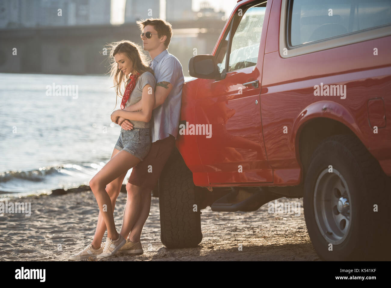 Young couple near riverside hi-res stock photography and images - Alamy