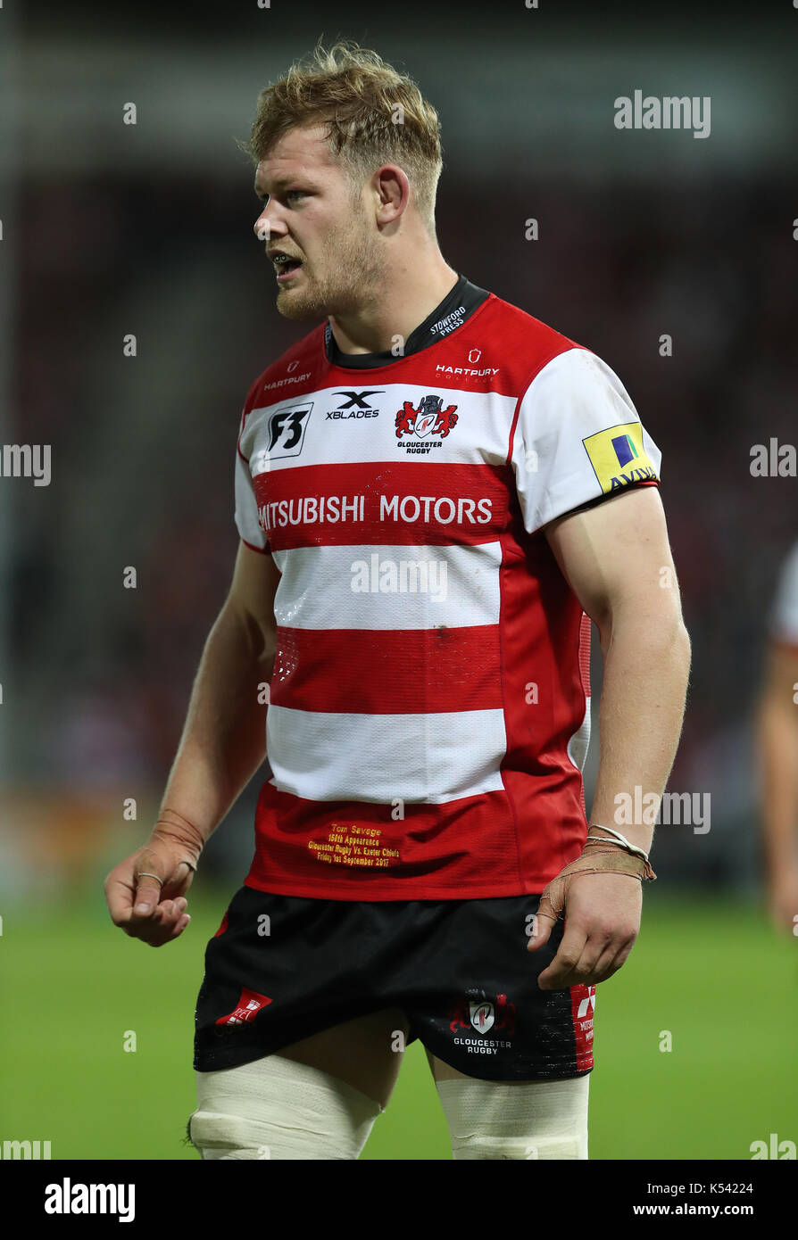 Gloucester's Tom Savage during the Aviva Premiership match at the Kingsholm  Stadium, Gloucester Stock Photo - Alamy