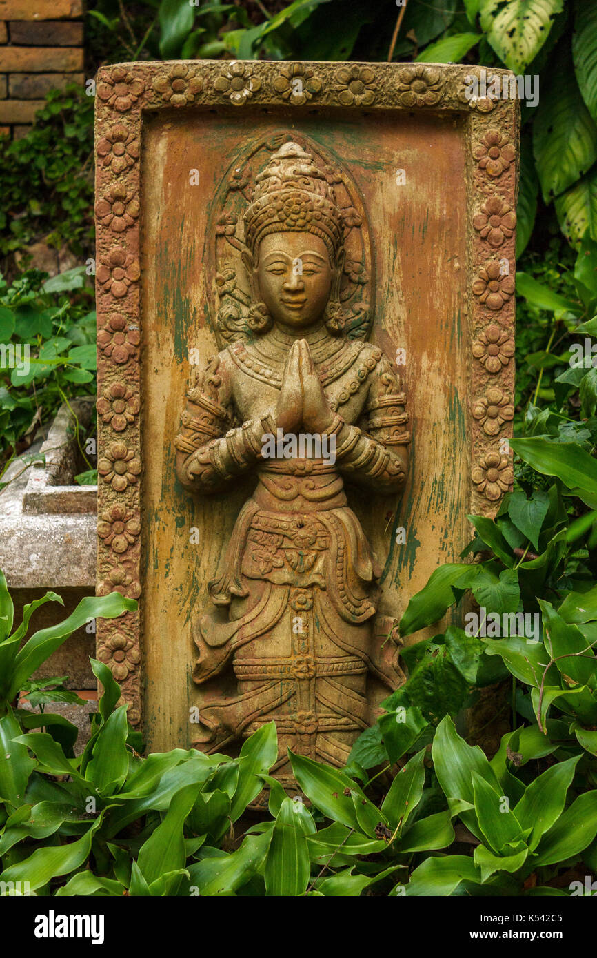CHIANG MAI, THAILAND - 5/14/2015: A Buddhist carving at Wat Pha Lat. Stock Photo