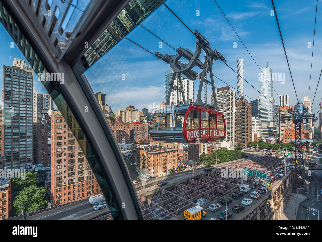 Roosevelt Island Tramway, USA, New York, NYC, Manhattan Stock Photo