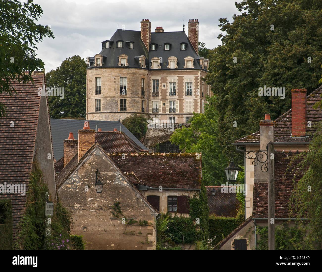 Castle and the village of Apremont-sur-Allier. Apremont belongs to the list of the most beautiful villages in France  ©alexander h. schulz Stock Photo