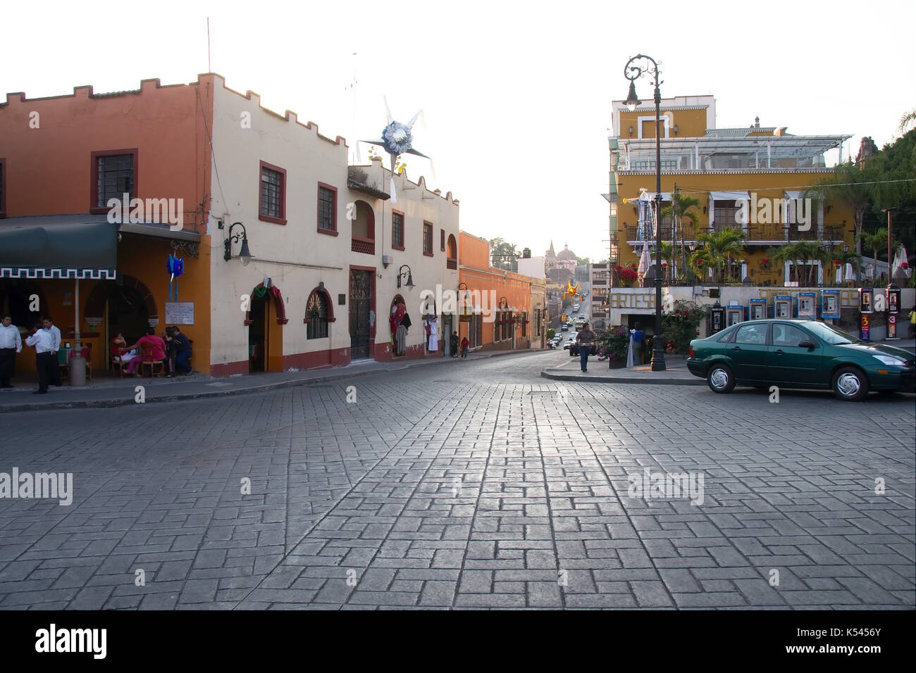 CUERNAVACA, MORELOS, MEXICO - 2010: A street at the city center. Stock Photo