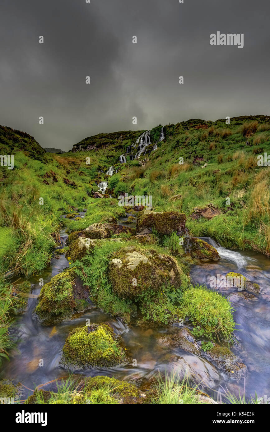 Brides Veil Waterfall , Isle of Skye , Scotland , United Kingdom Stock