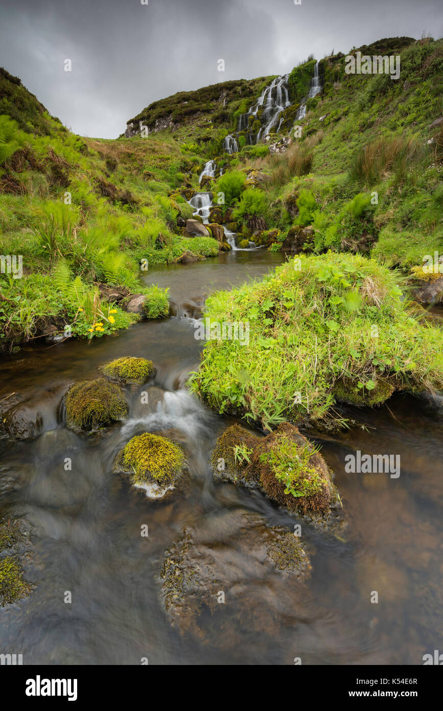 Brides Veil Waterfall , Isle of Skye , Scotland , United Kingdom Stock