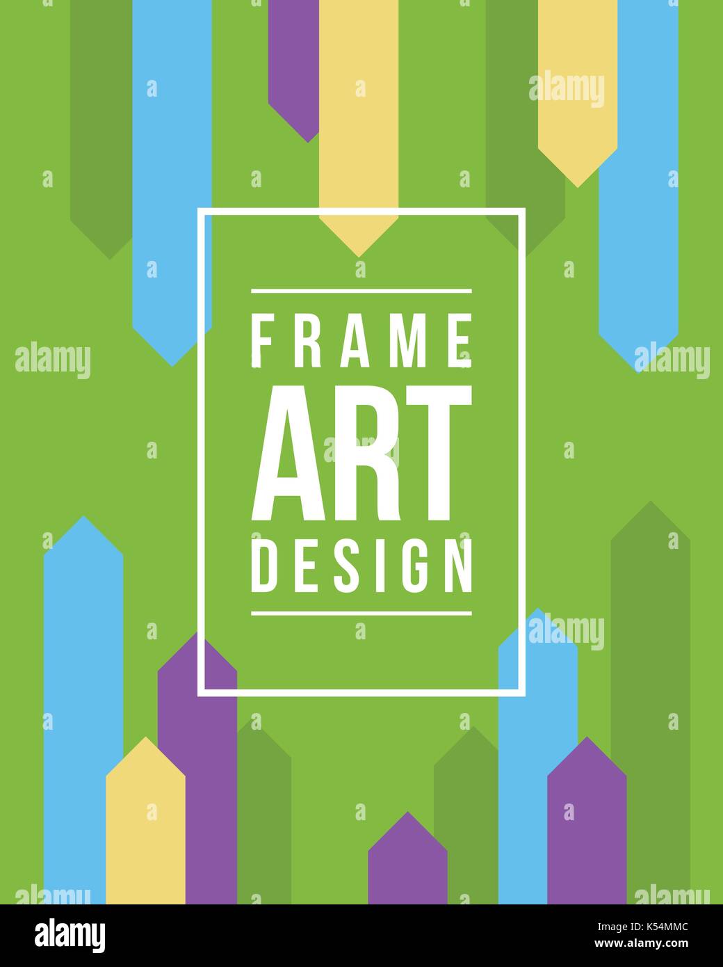 Collection frame art with green background Stock Vector Image & Art - Alamy