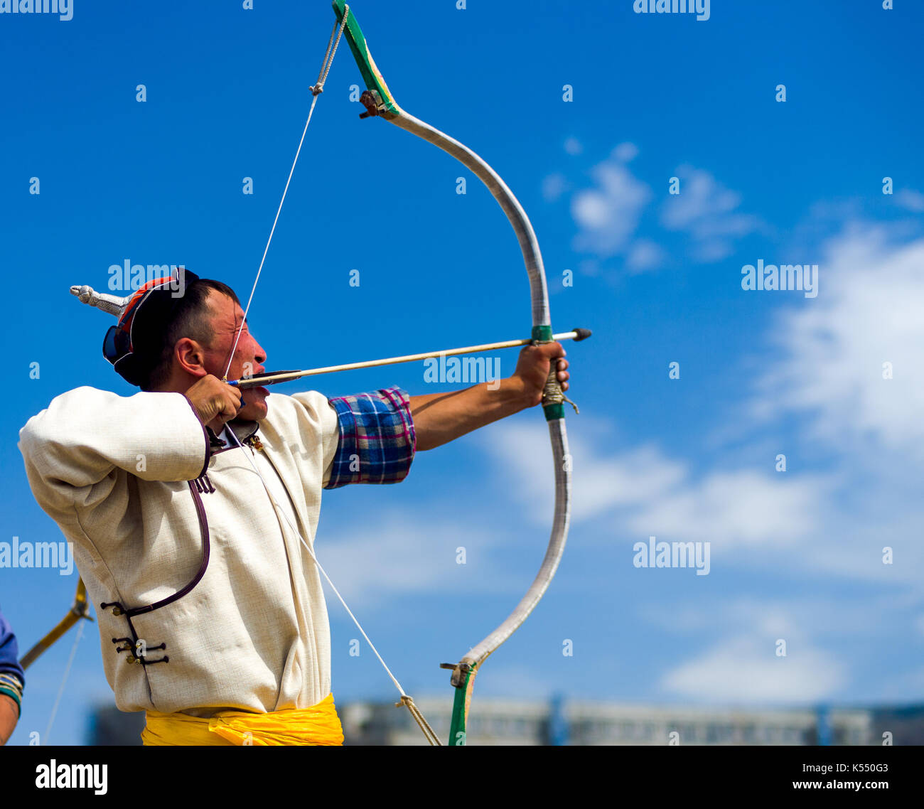 Ulaanbaatar, Mongolia June 11, 2007 A traditionally dressed man