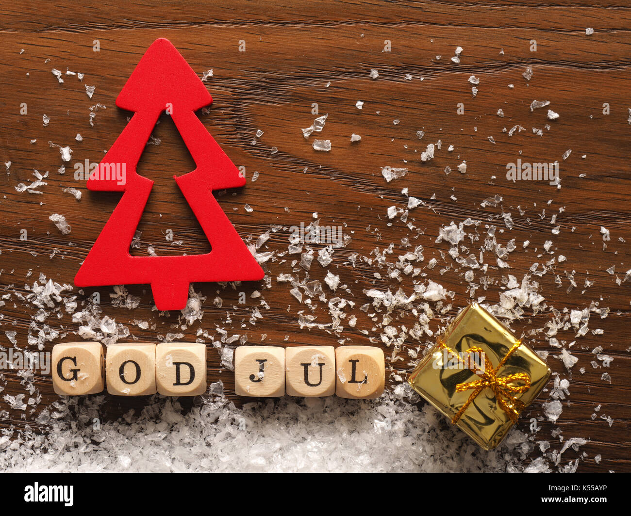 Scandinavian Christmas With The Words God Jul Merry Christmas