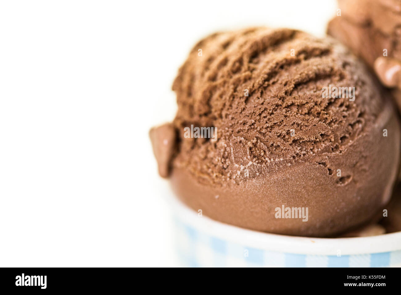 Chocolate ice cream scoops in paper cup Stock Photo - Alamy