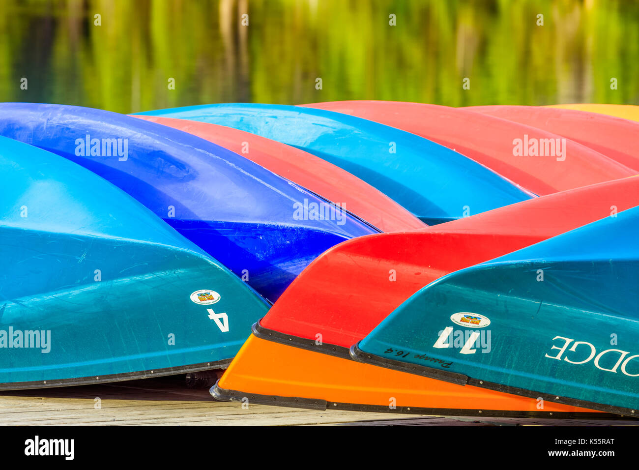 Canoe rentals at Moraine Lake in Banff National Park, Alberta Canada ...