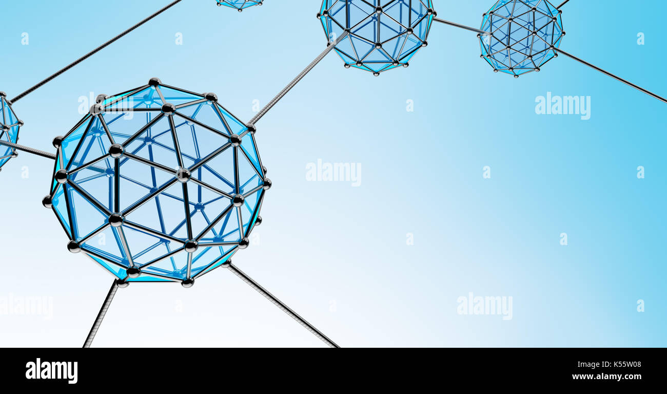Nanotechnology Atom and Molecule Stock Photo