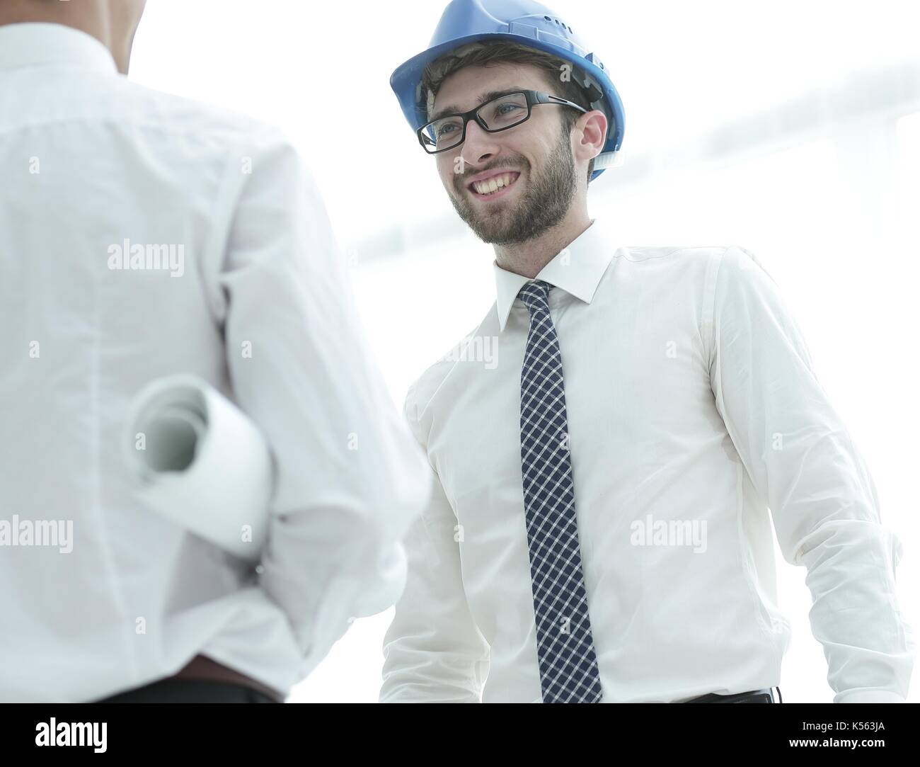 chief architect and his assistant Stock Photo Alamy