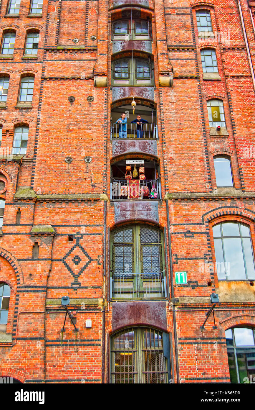 Facade of docks in Speicherstadt, Hamburg Stock Photo - Alamy