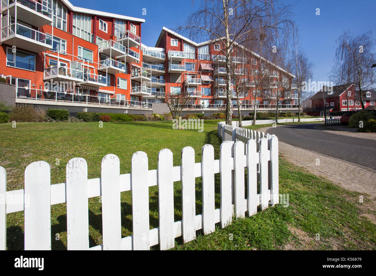 Modern apartment building in the Netherlands Stock Photo Alamy