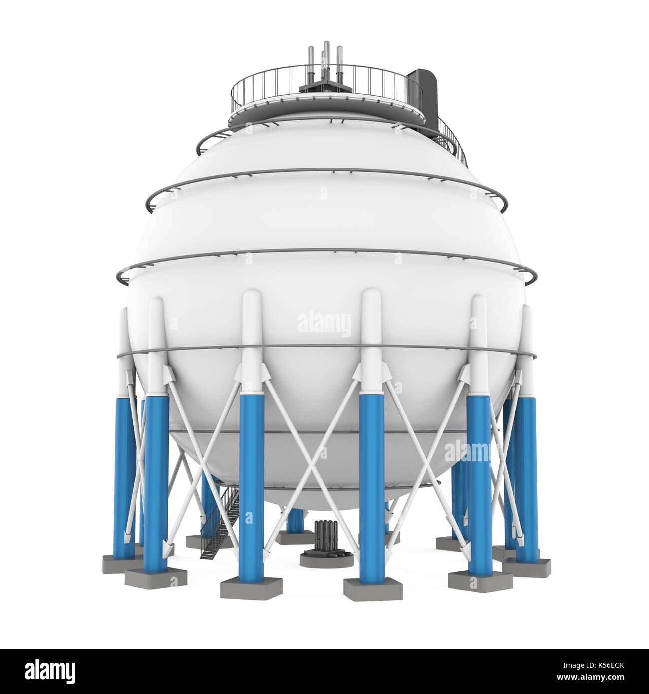 Spherical Storage Tank Isolated Stock Photo Alamy