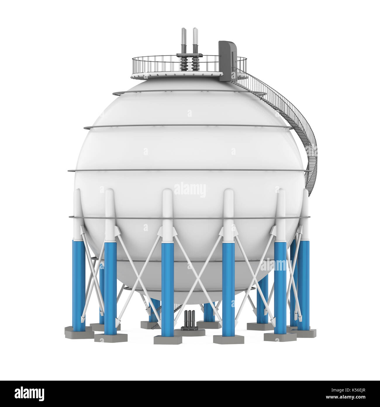 Spherical Storage Tank Isolated Stock Photo - Alamy