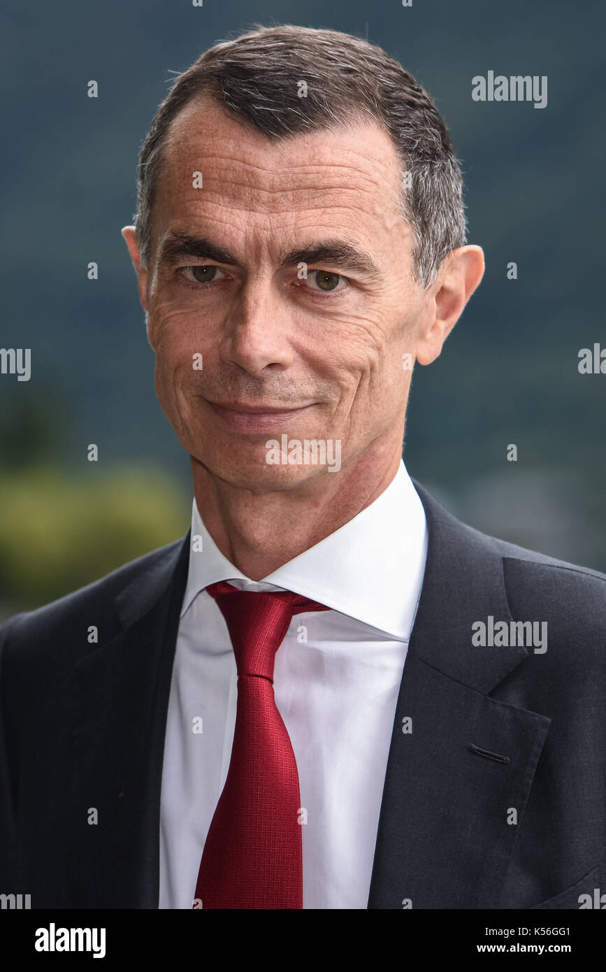 Jean Pierre Mustier, CEO and General Manager of Unicredit at the 43rd Forum  Ambrosetti in Cernobbio Stock Photo - Alamy