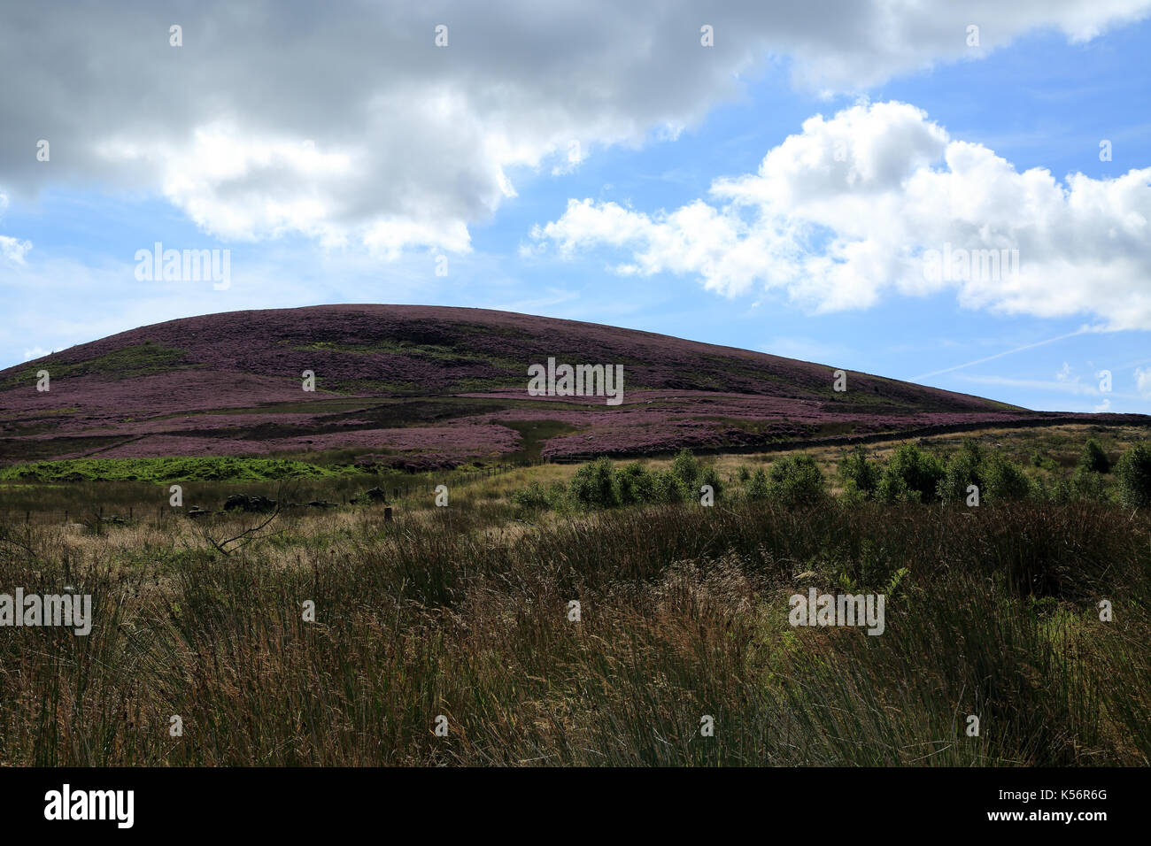 Black Hambleton hill on North Yorkshire Moors from above Over and