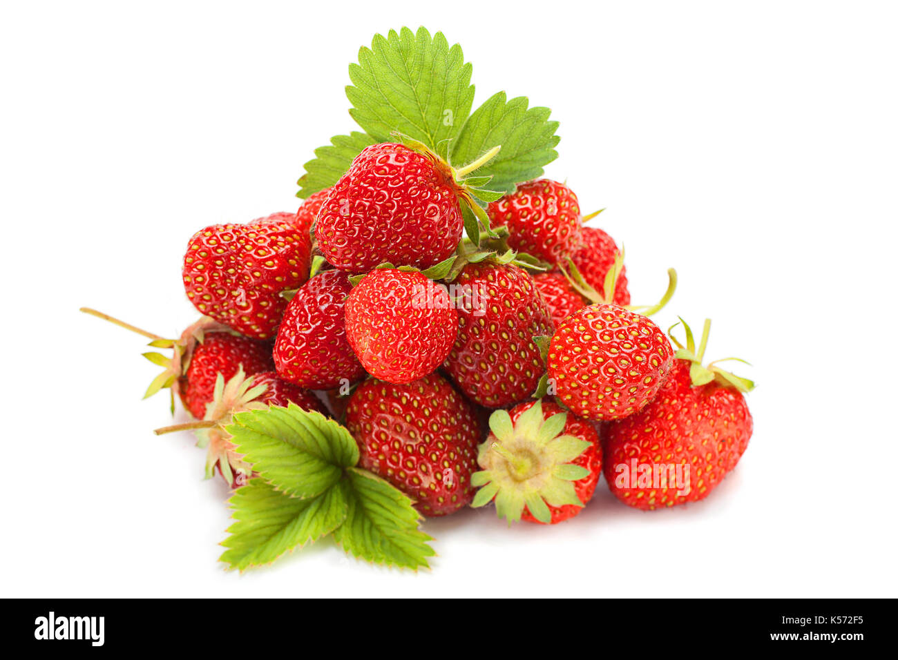 Strawberry fruit closeup isolated in white background Stock Photo - Alamy